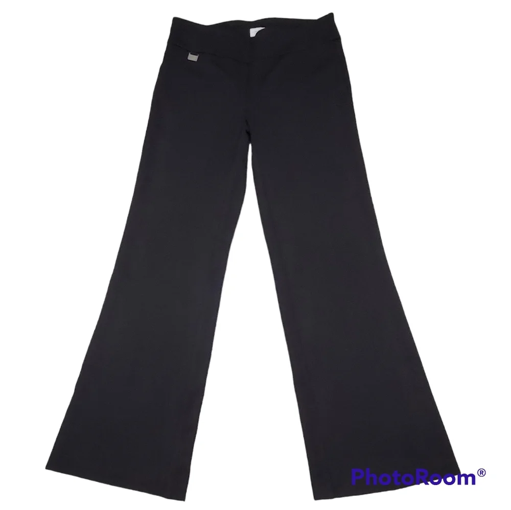 Lisette L Black Stretch Pull-on Flare Casual Dress Pants Size 6 - Picture 3 of 9